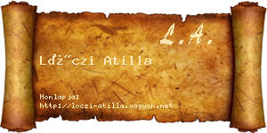 Lóczi Atilla névjegykártya